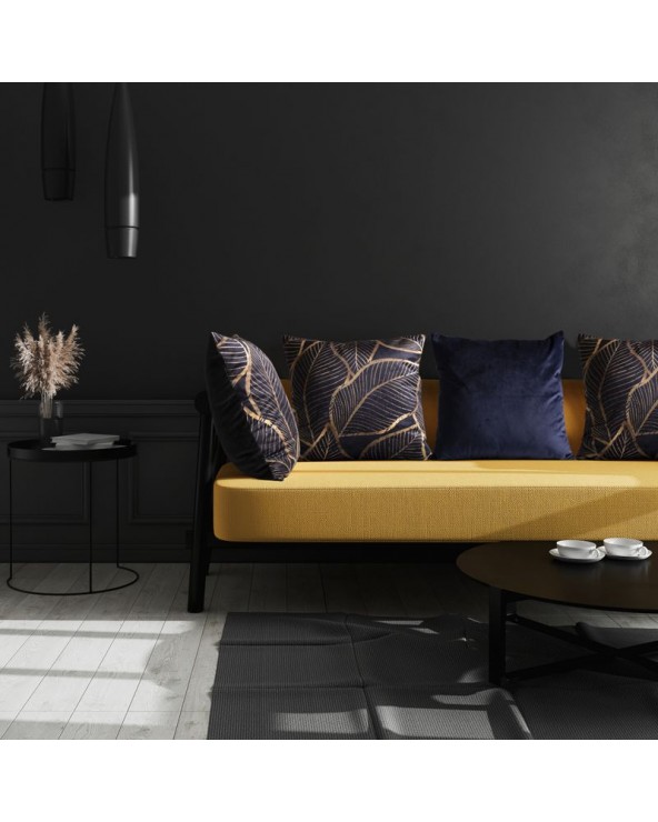 Poszewka velvet 45x45 Asteja czarna/beżowa