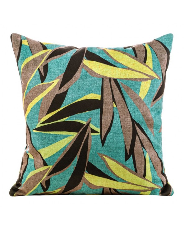 Poszewka velvet 45x45 Boira turkusowa/ciemnobeżowa