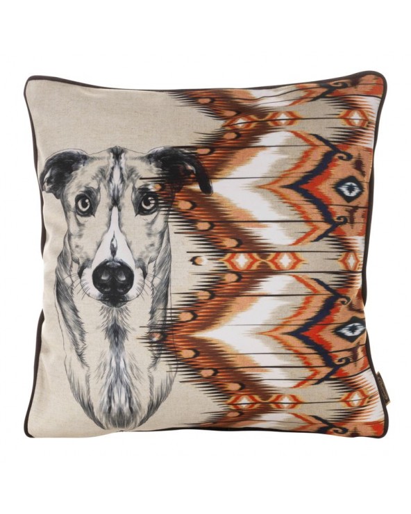 Poszewka velvet 45x45 Cebra 1 beżowa/bordowa