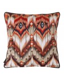 Poszewka velvet 45x45 Cebra 1 beżowa/bordowa