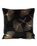 Poszewka velvet 45x45 Ginko 1 czarna