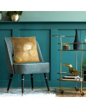 Poszewka velvet 45x45 Ginko 1 czarna