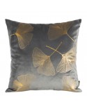 Poszewka velvet 45x45 Ginko 1 srebrna