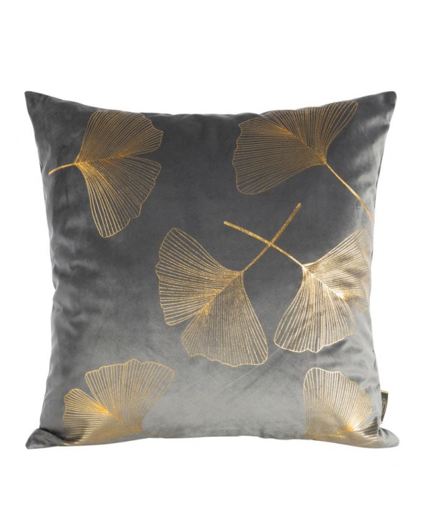 Poszewka velvet 45x45 Ginko 1 srebrna