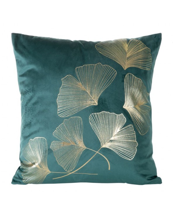 Poszewka velvet 45x45 Ginko ciemnozielona