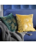 Poszewka velvet 45x45 Ginko ciemnozielona