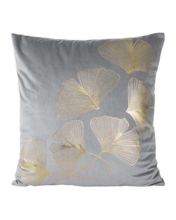 Poszewka velvet 45x45 Ginko srebrna