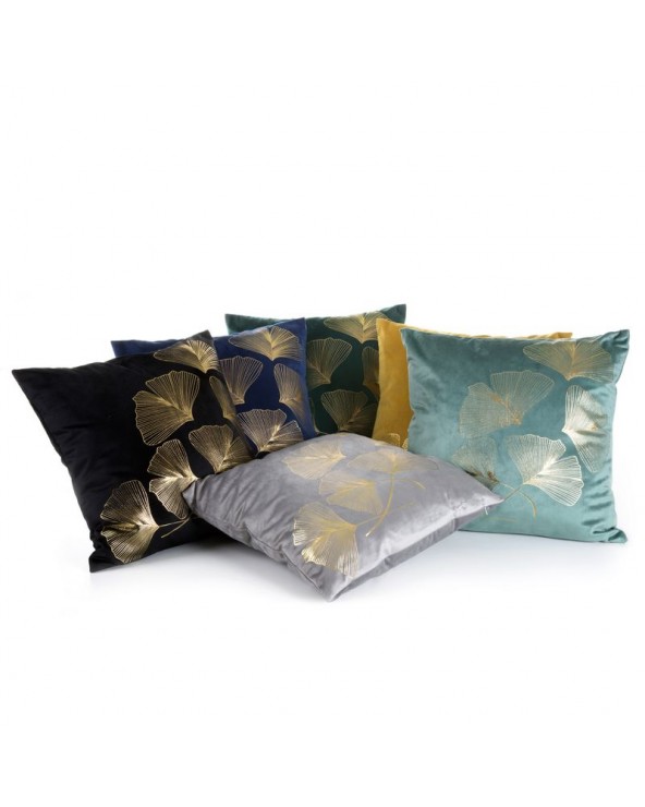 Poszewka velvet 45x45 Ginko srebrna