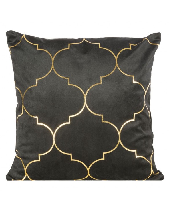 Poszewka velvet 45x45 Gisel czarna/złota Eurofirany Poszewka velvet 45x45 Gisel czarna/złota