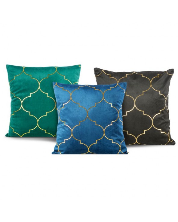 Poszewka velvet 45x45 Gisel granatowa/złota Eurofirany Poszewka velvet 45x45 Gisel granatowa/złota