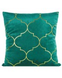 Poszewka velvet 45x45 Gisel zielona/złota
