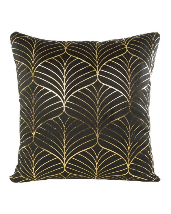 Poszewka velvet 45x45 Lindi czarna/złota Eurofirany Poszewka velvet 45x45 Lindi czarna/złota