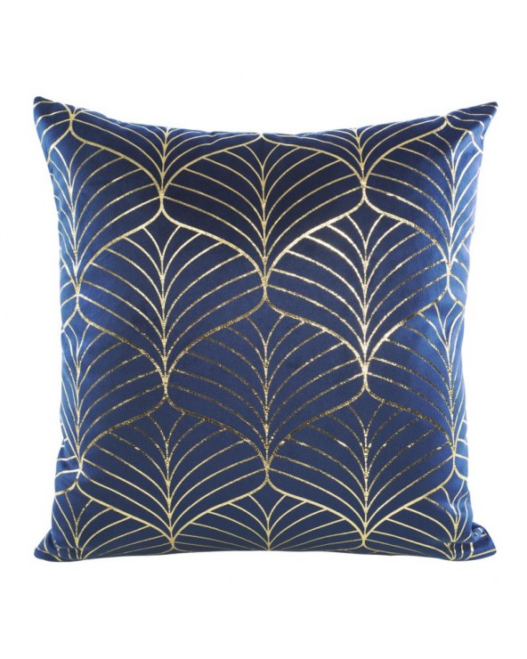 Poszewka velvet 45x45 Lindi granatowa/złota