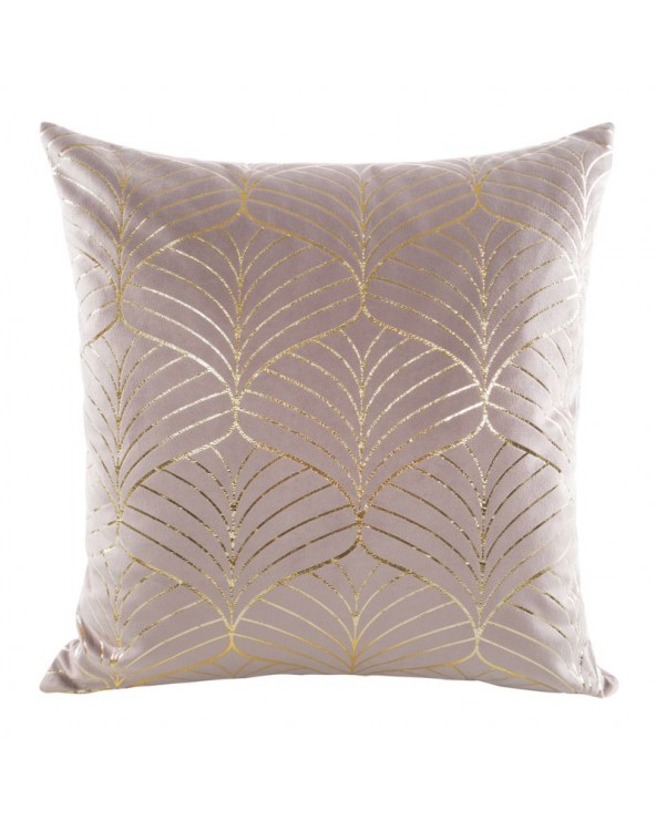 Poszewka velvet 45x45 Lindi pudrowa/złota