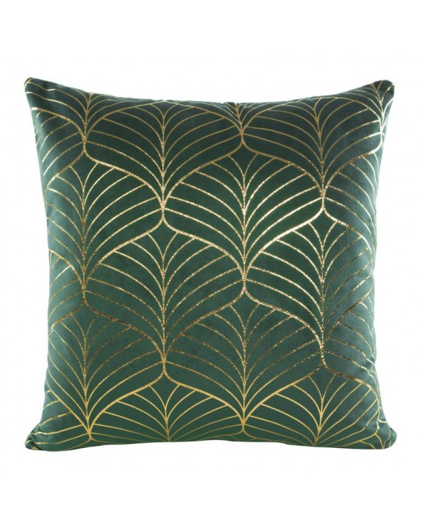 Poszewka velvet 45x45 Lindi zielona/złota Eurofirany Poszewka velvet 45x45 Lindi zielona/złota