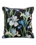Poszewka velvet 40x40 Maja 1 czarna/niebieska
