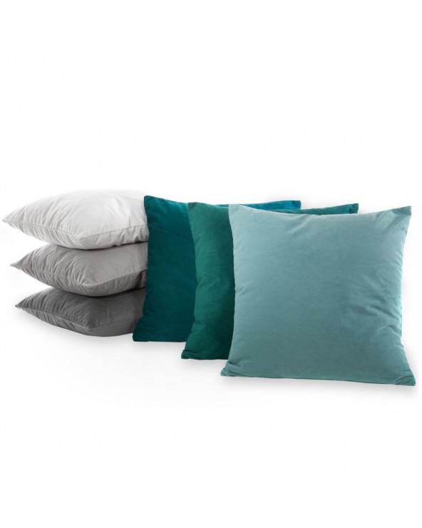 Poszewka velvet 45x45 Milo ciemnoturkusowa
