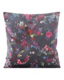 Poszewka velvet 45x45 Monos 1 ciemnofioletowa/różowa