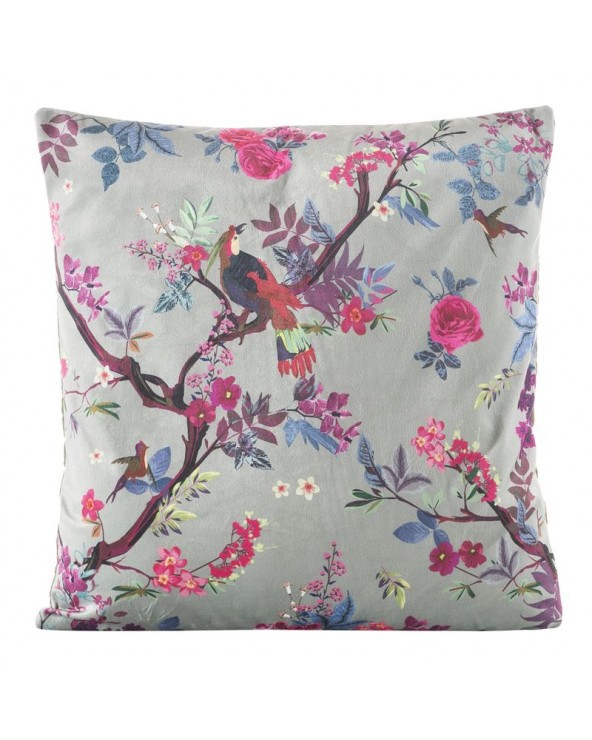Poszewka velvet 45x45 Monos 2 oliwkowa/fioletowa