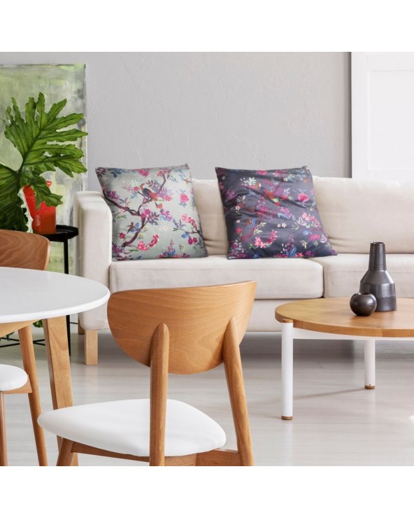 Poszewka velvet 45x45 Monos 2 oliwkowa/fioletowa