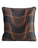 Poszewka velvet 40x40 Pola czarna/ruda