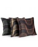 Poszewka velvet 40x40 Pola czarna/ruda