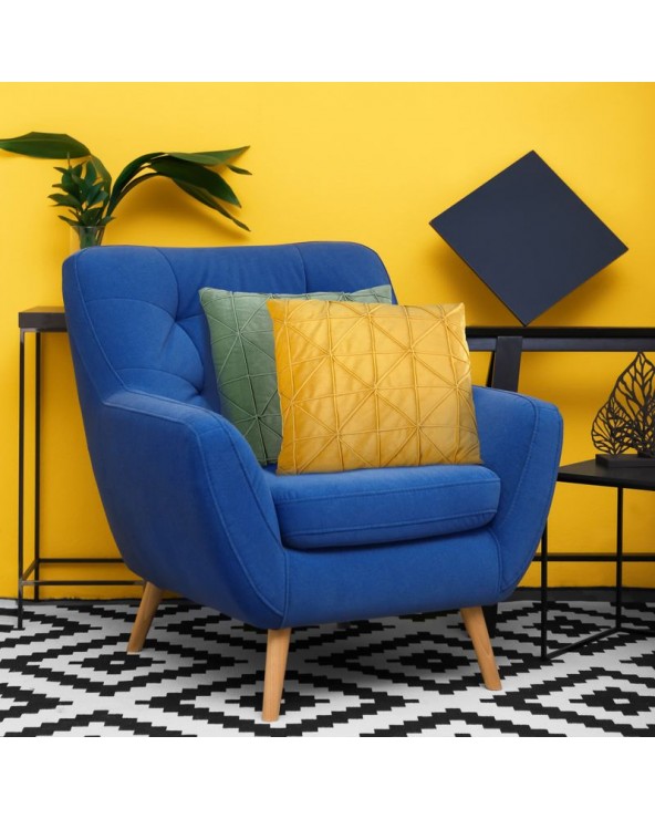 Poszewka velvet 40x40 Squer niebieska