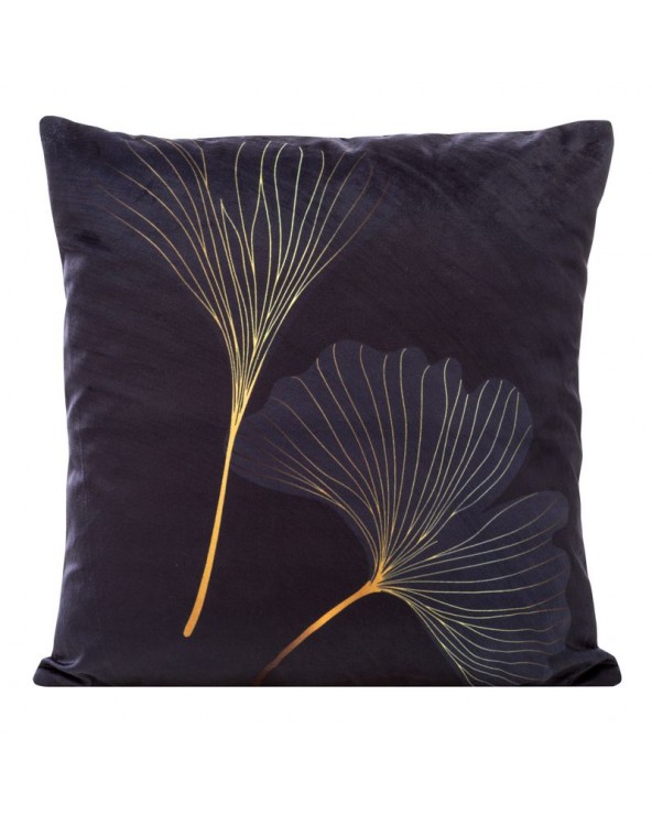 Poszewka velvet 45x45 Vanesa granatowa/beżowa