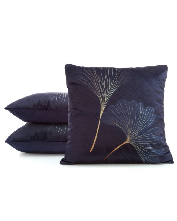 Poszewka velvet 45x45 Vanesa granatowa/beżowa