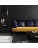 Poszewka velvet 45x45 Vanesa granatowa/beżowa
