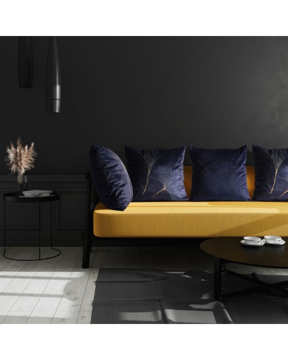 Poszewka velvet 45x45 Vanesa granatowa/beżowa