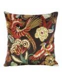Poszewka 45x45 Velvet 13 czarna/bordowa