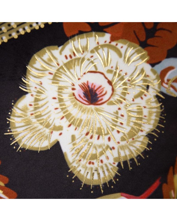 Poszewka 45x45 Velvet 13 czarna/bordowa