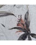 Zasłona w liście 140x250 Aida biała/beżowa z przelotkami