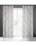 Firana 140x250 Bessy biała/oliwkowa z przelotkami
