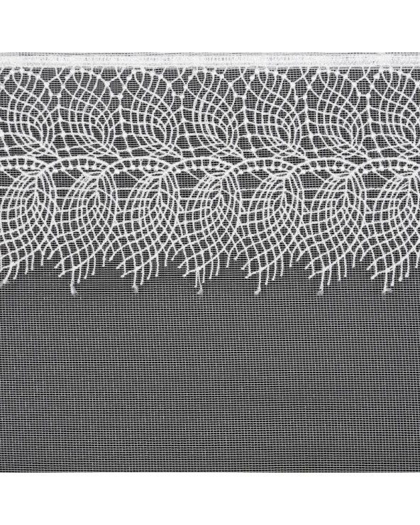 Firana z koronką 350x250 Sari 1 biała z przelotkami