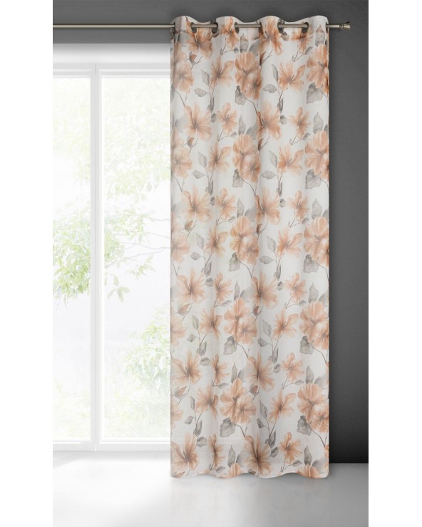Firana 140x250 Sofia biała/ruda z przelotkami