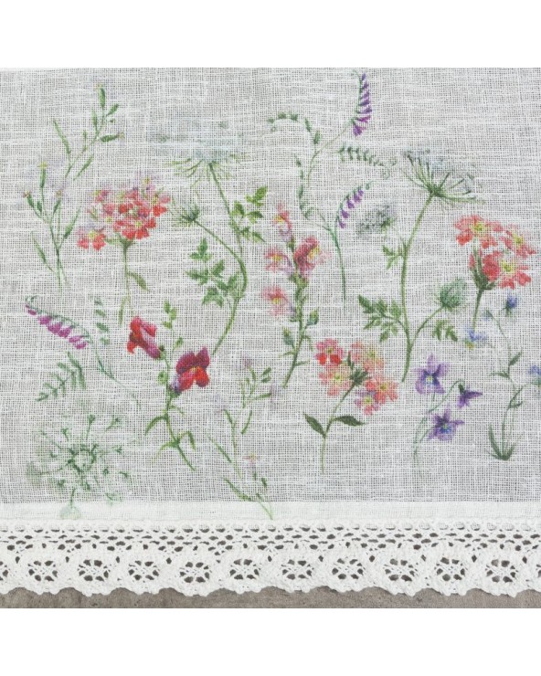 Zazdrostka z koronką 30x150 Sylwia biała/różowa