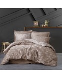 Pościel bawełna 200x220 + 2x70x80 Spring Light Brown Jaquard