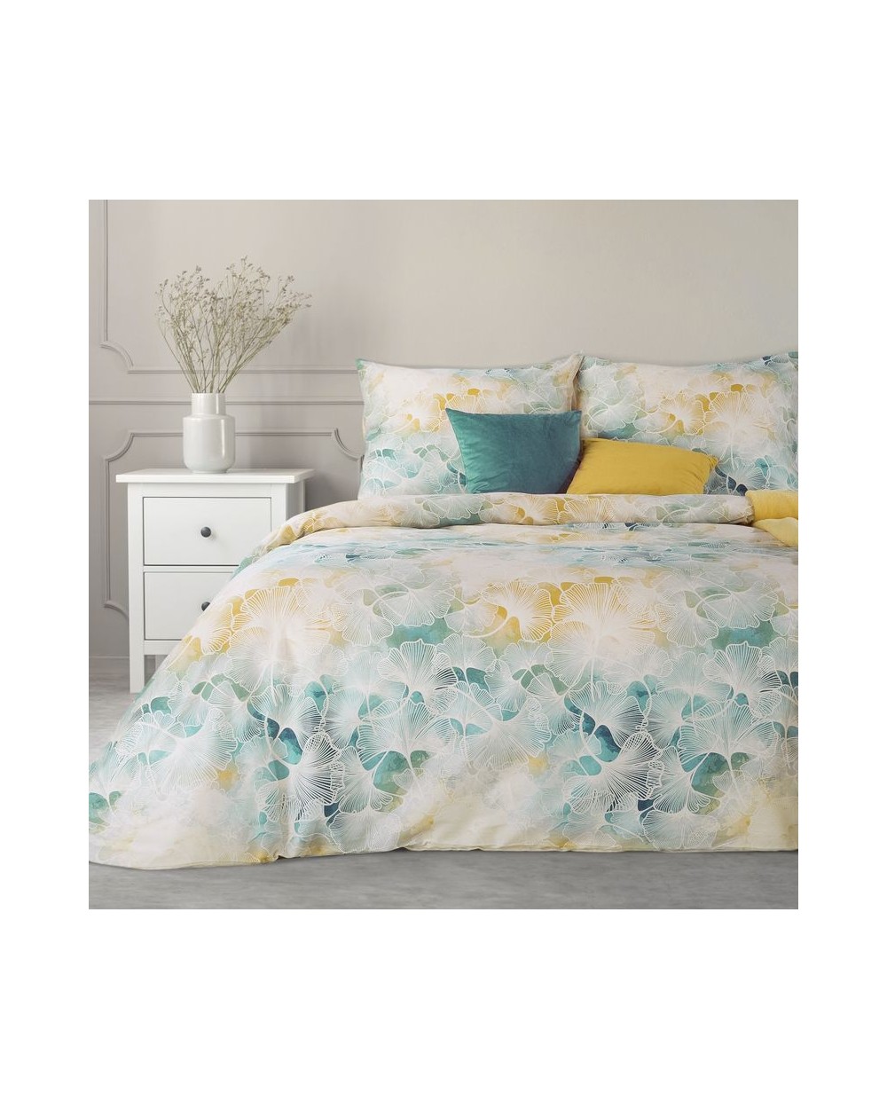 Pościel satyna bawełniana 160x200 + 2x70x80 Ginko 4