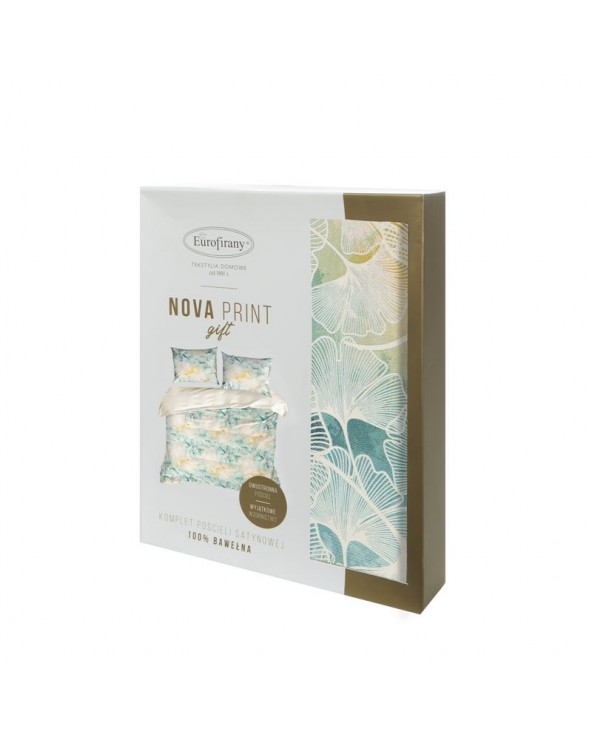 Pościel satyna bawełniana 160x200 + 2x70x80 Ginko 4