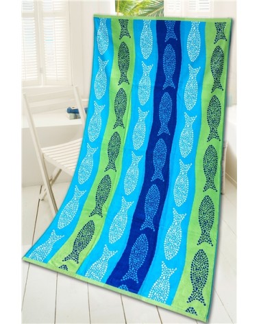Ręcznik plażowy bawełna 90x170 Bora Bora niebieski