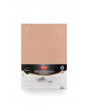 Prześcieradło jersey z lycrą 160x200 z gumką cappuccino