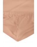 Prześcieradło jersey z lycrą 160x200 z gumką beżowe