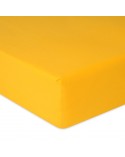 Prześcieradło bawełna jersey 90x200 z gumką żółte Matex