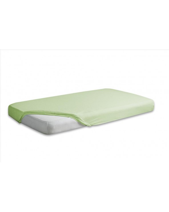 Prześcieradło bawełna jersey 200x220 z gumką limonkowe Matex
