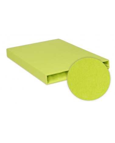 Prześcieradło bawełna jersey 200x220 z gumką oliwkowe Matex