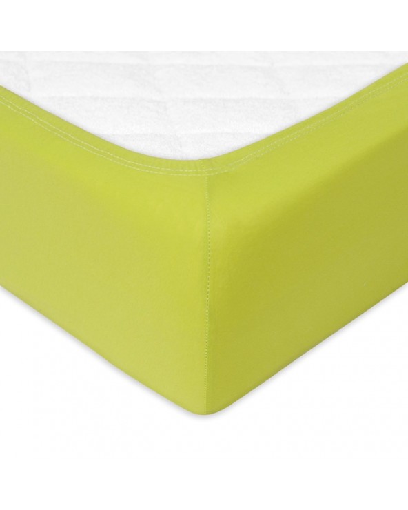 Prześcieradło bawełna jersey 200x220 z gumką oliwkowe Matex