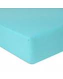 Prześcieradło bawełna jersey 160x200 z gumką turkusowe Matex