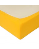 Prześcieradło bawełna jersey 160x200 z gumką żółte Matex